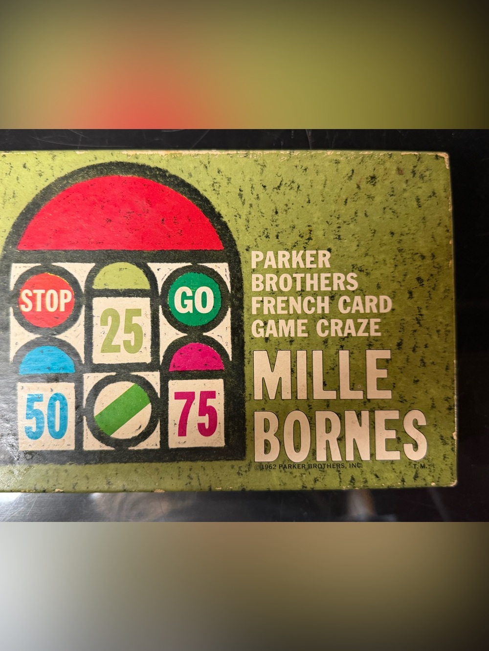 Vintage 1962 Mille Bornes Parker Brothers French Card Game MCM